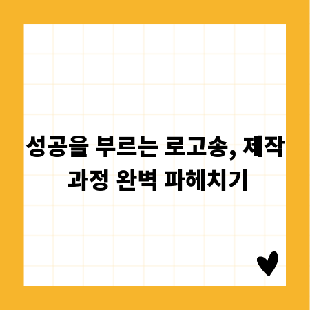 성공을 부르는 로고송, 제작 과정 완벽 파헤치기