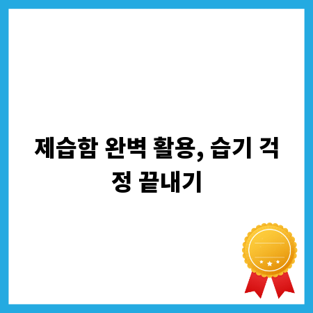 제습함 완벽 활용, 습기 걱정 끝내기