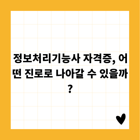 정보처리기능사 자격증, 어떤 진로로 나아갈 수 있을까?
