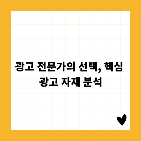 광고 전문가의 선택, 핵심 광고 자재 분석
