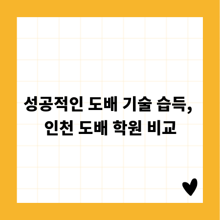 성공적인 도배 기술 습득, 인천 도배 학원 비교