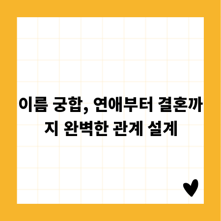 이름 궁합, 연애부터 결혼까지 완벽한 관계 설계