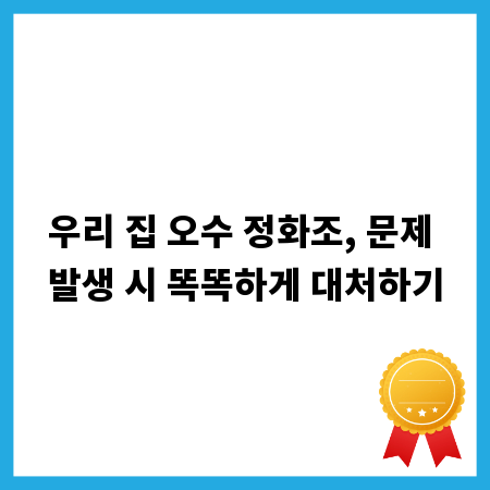 우리 집 오수 정화조, 문제 발생 시 똑똑하게 대처하기