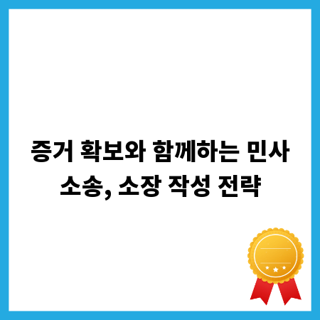 증거 확보와 함께하는 민사소송, 소장 작성 전략