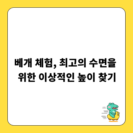 베개 체험, 최고의 수면을 위한 이상적인 높이 찾기