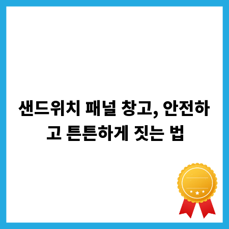 샌드위치 패널 창고, 안전하고 튼튼하게 짓는 법
