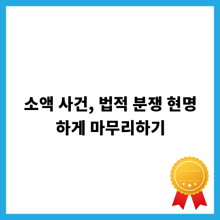 소액 사건, 법적 분쟁 현명하게 마무리하기
