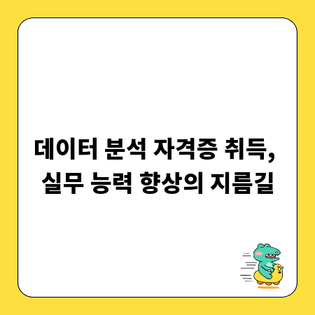 데이터 분석 자격증 취득, 실무 능력 향상의 지름길