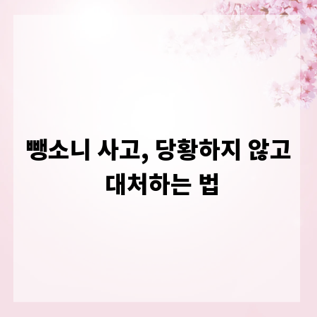 뺑소니 사고, 당황하지 않고 대처하는 법