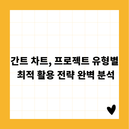 간트 차트, 프로젝트 유형별 최적 활용 전략 완벽 분석