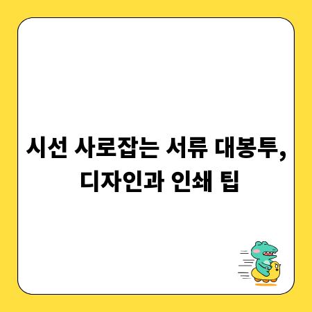 시선 사로잡는 서류 대봉투, 디자인과 인쇄 팁