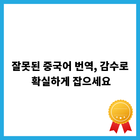 잘못된 중국어 번역, 감수로 확실하게 잡으세요