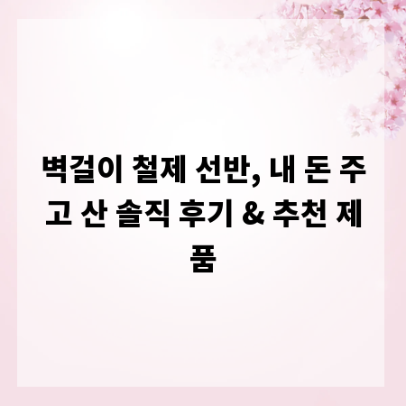벽걸이 철제 선반, 내 돈 주고 산 솔직 후기 & 추천 제품