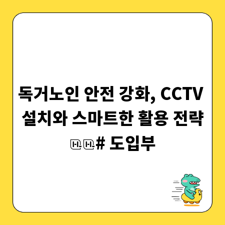 독거노인 안전 강화, CCTV 설치와 스마트한 활용 전략

# 도입부