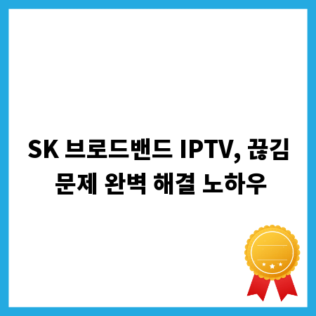 SK 브로드밴드 IPTV, 끊김 문제 완벽 해결 노하우