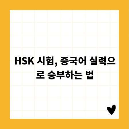 HSK 시험, 중국어 실력으로 승부하는 법
