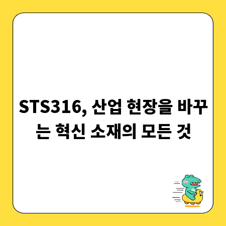 STS316, 산업 현장을 바꾸는 혁신 소재의 모든 것