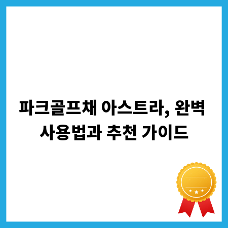 파크골프채 아스트라, 완벽 사용법과 추천 가이드