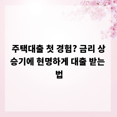 주택대출 첫 경험? 금리 상승기에 현명하게 대출 받는 법