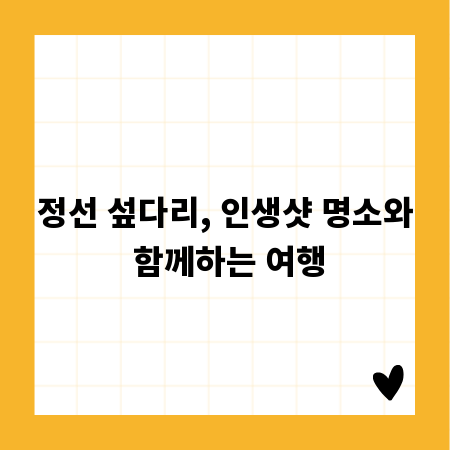 정선 섶다리, 인생샷 명소와 함께하는 여행