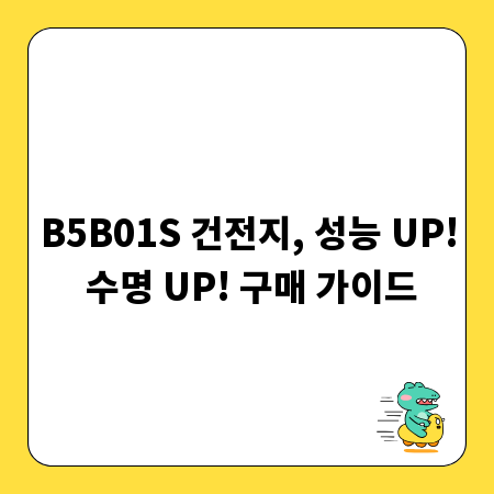B5B01S 건전지, 성능 UP! 수명 UP! 구매 가이드