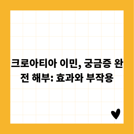 크로아티아 이민, 궁금증 완전 해부: 효과와 부작용