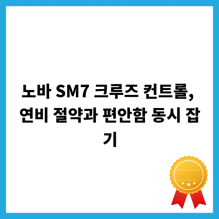 노바 SM7 크루즈 컨트롤, 연비 절약과 편안함 동시 잡기
