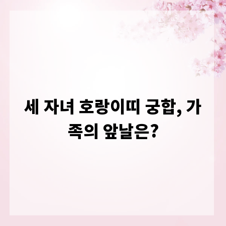 세 자녀 호랑이띠 궁합, 가족의 앞날은?