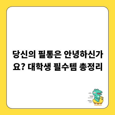 당신의 필통은 안녕하신가요? 대학생 필수템 총정리