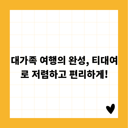 대가족 여행의 완성, 티대여로 저렴하고 편리하게!